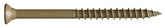 Camo 0356154 Deck Screw, #9 Thread, 2-1/2 in L, Bugle Head, Star Drive, Type 17 Slash Point, Carbon Steel